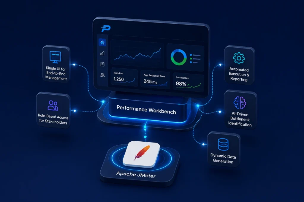 Performance Workbench architecture and performance testing dashboard